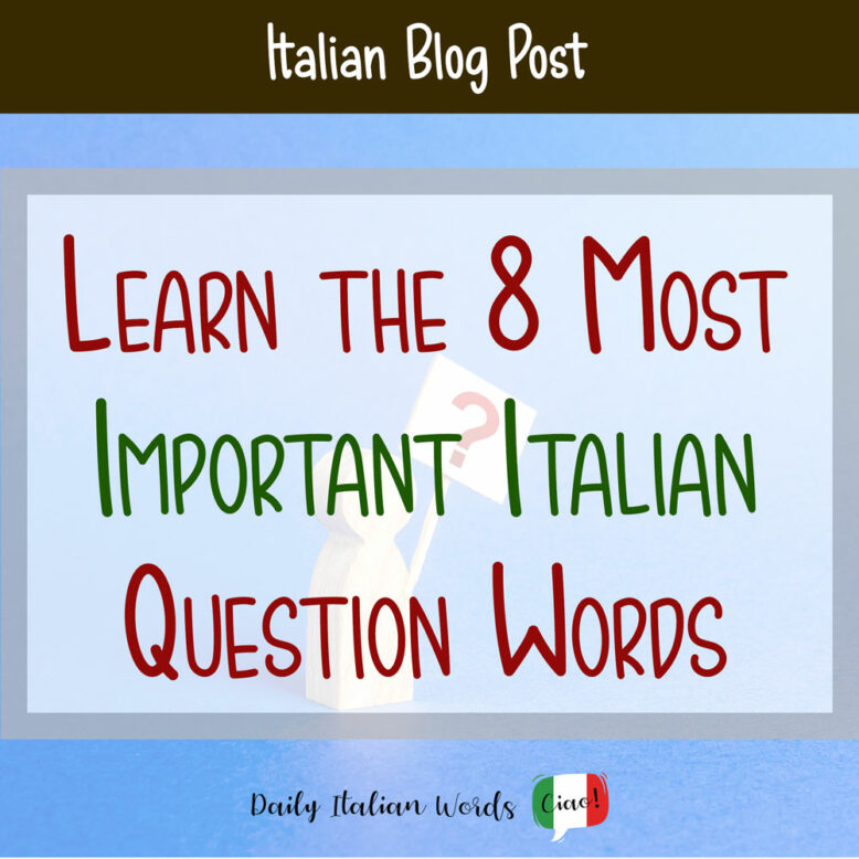 italian question words