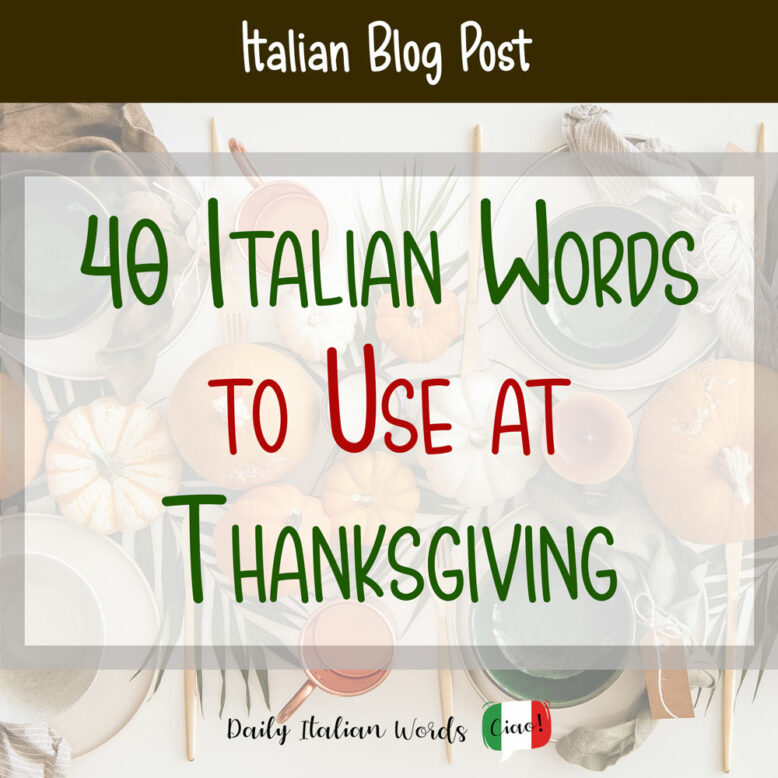 italian thanksgiving words