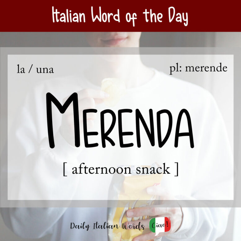 the italian word merenda