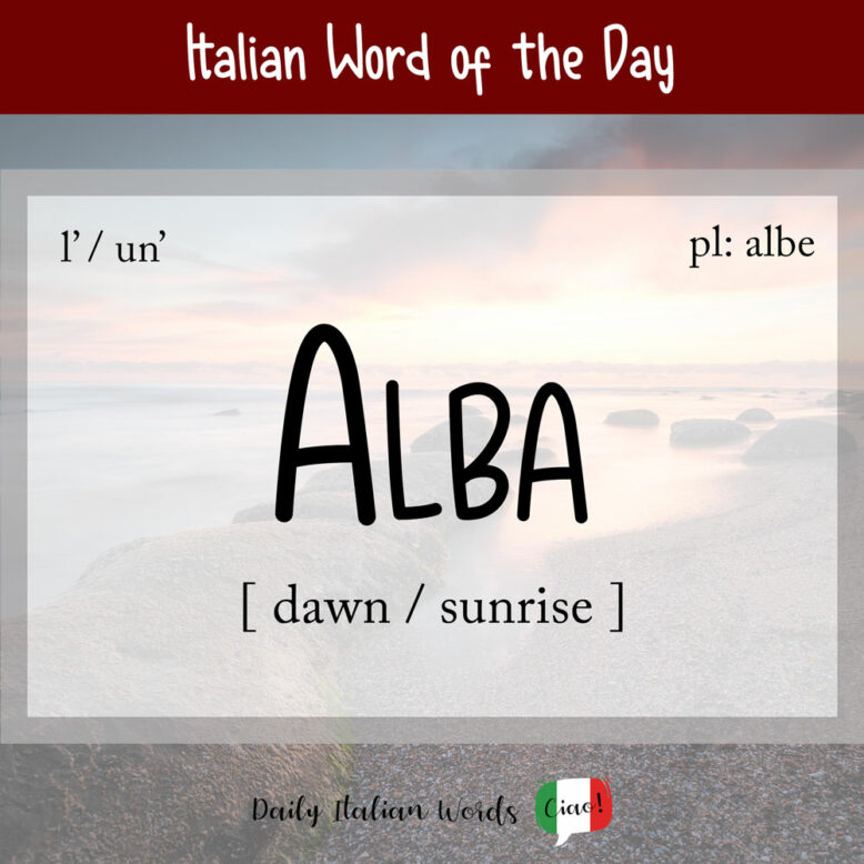 italian word for dawn