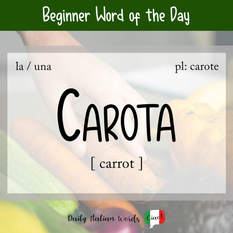italian word for carrot