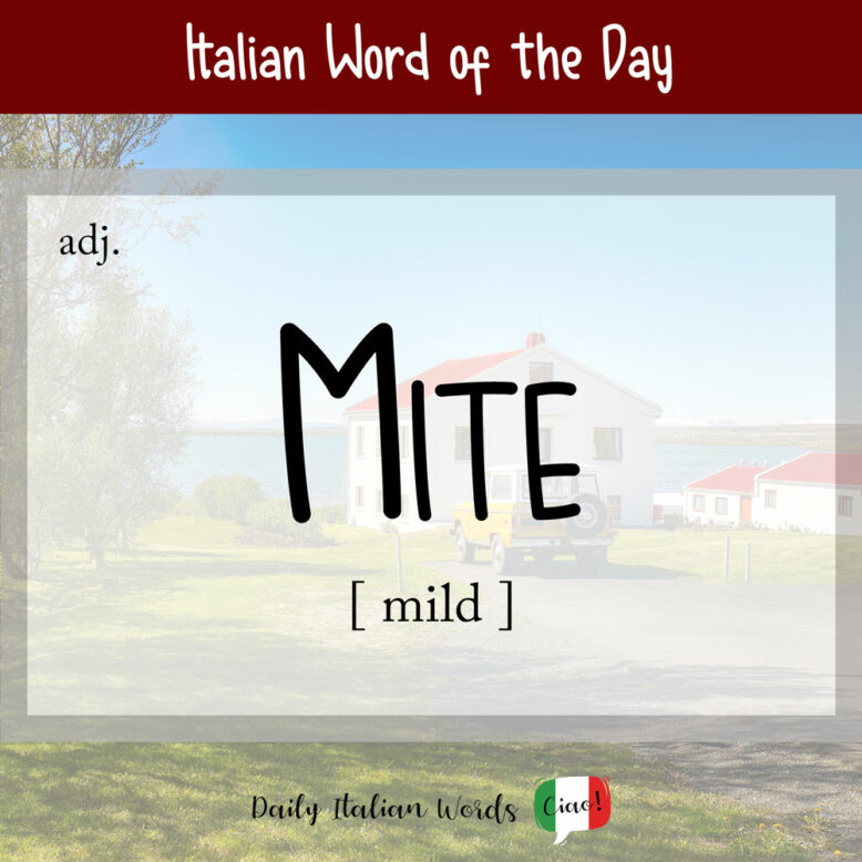 italian word for mild