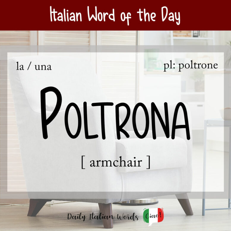 Italian word for armchair