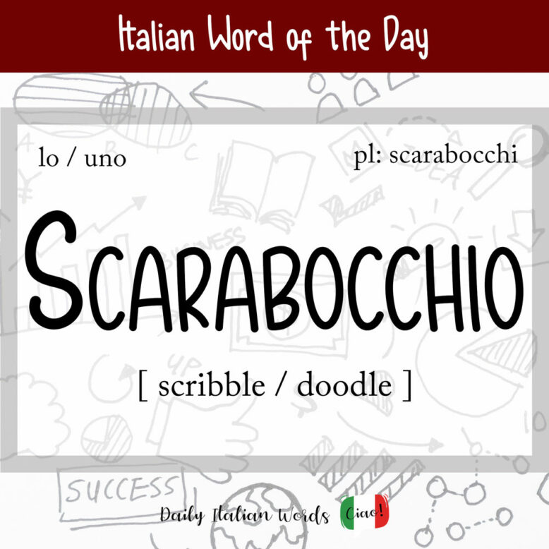 italian word for scribble