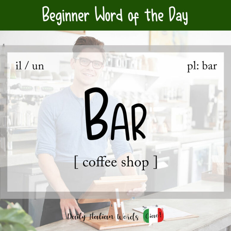 italian word for coffee shop