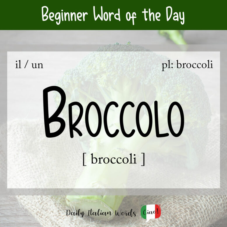 italian word for broccoli