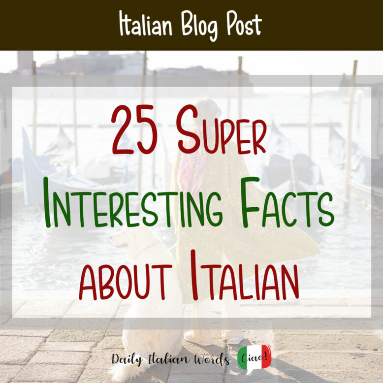 interesting facts about italian language