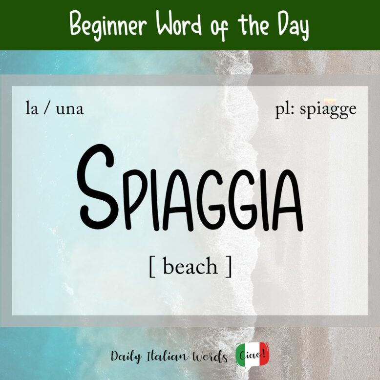 italian word for beach