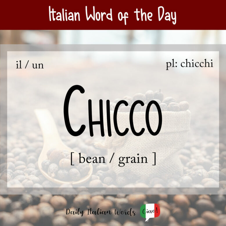 italian word for bean