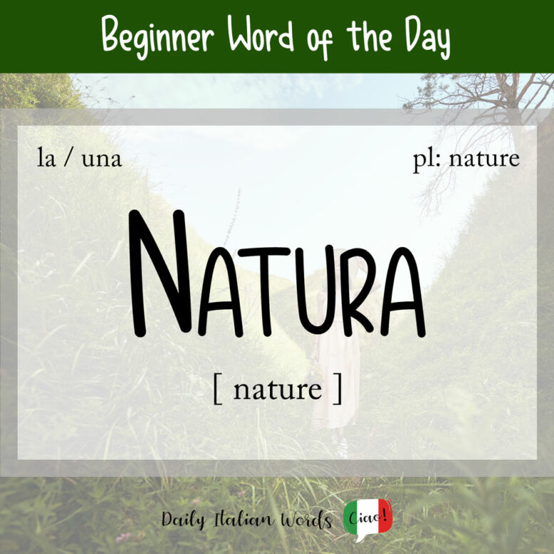 italian word for nature