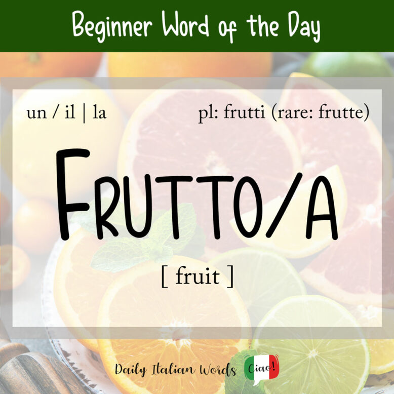 italian word for fruit