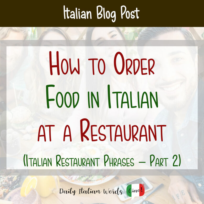 how to order food in italian