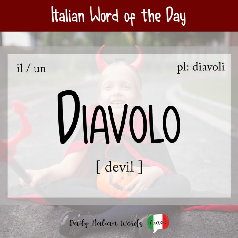 how to say devil in italian