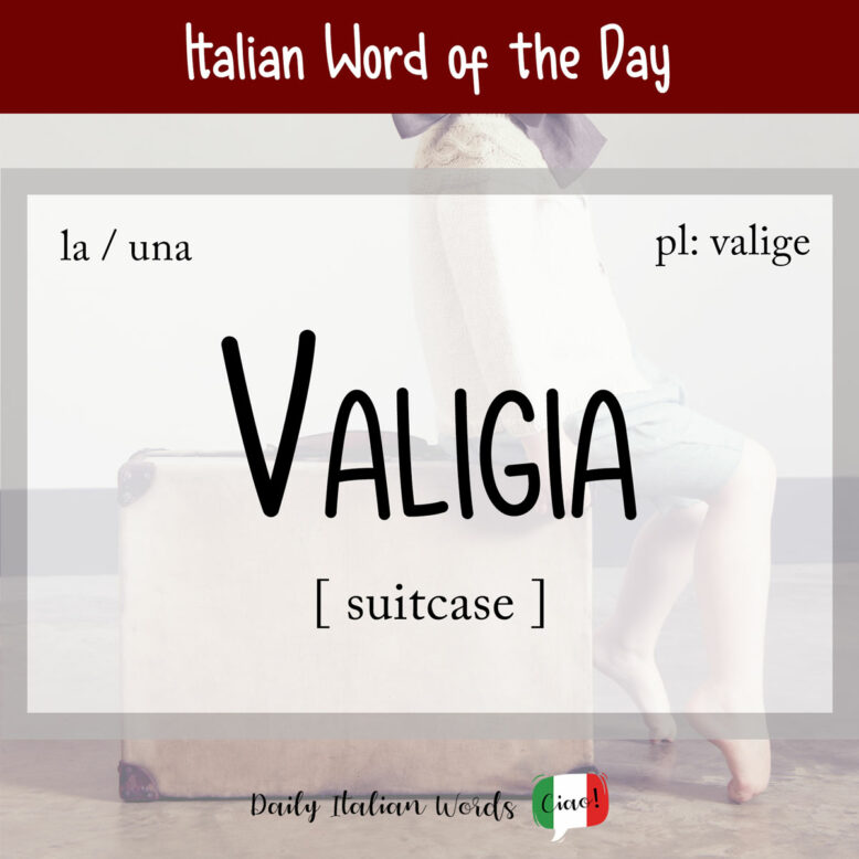 italian word for suitcase
