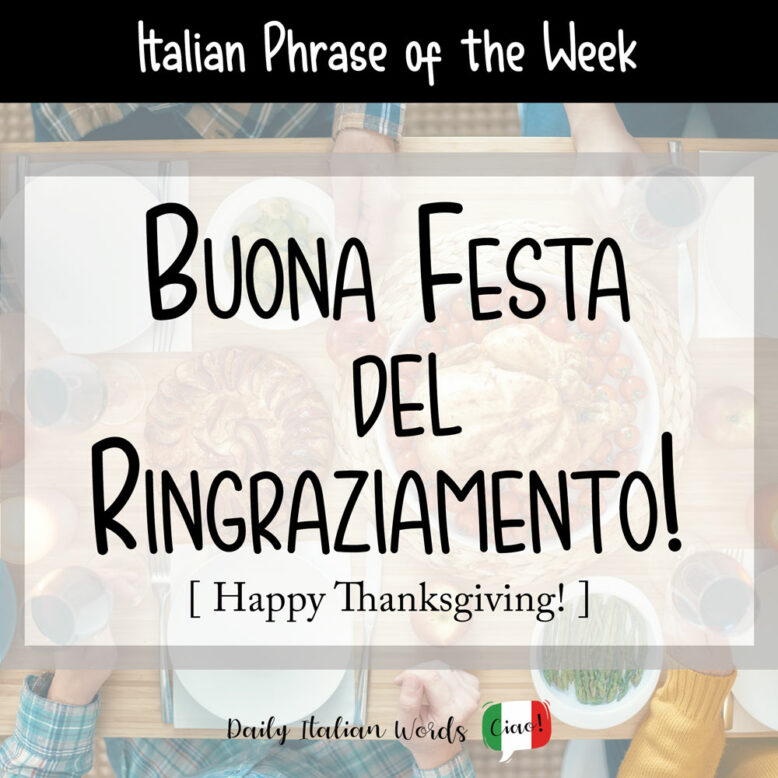 how to say happy thanksgiving in italian