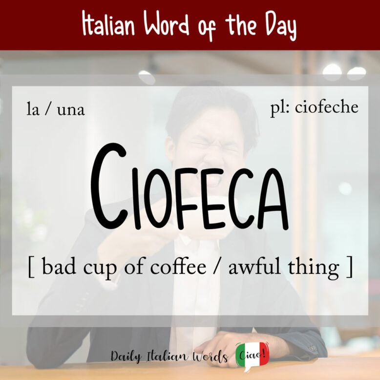 italian word ciofeca