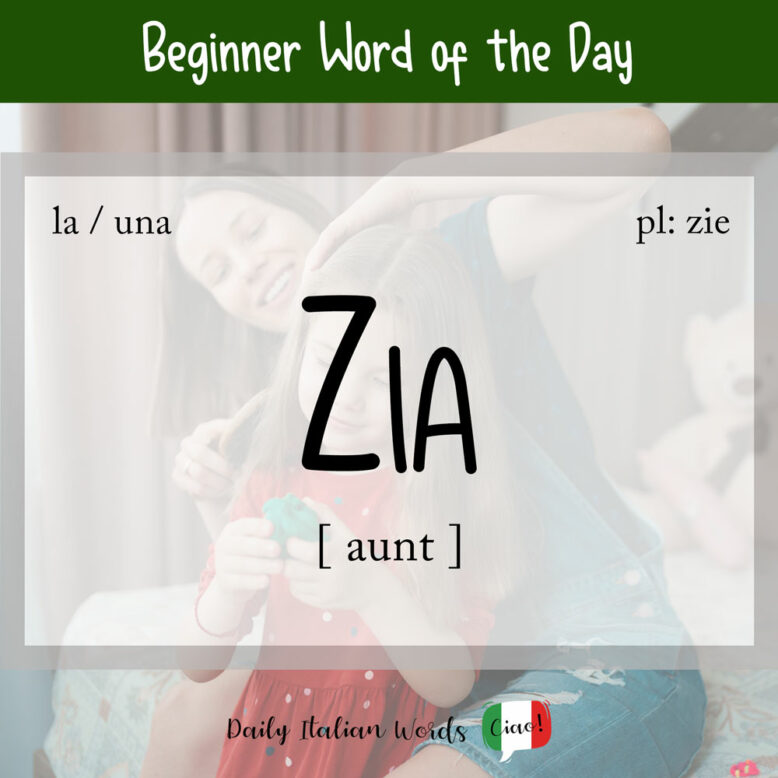 italian word for aunt