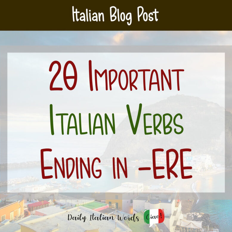 italian verbs ending in ere