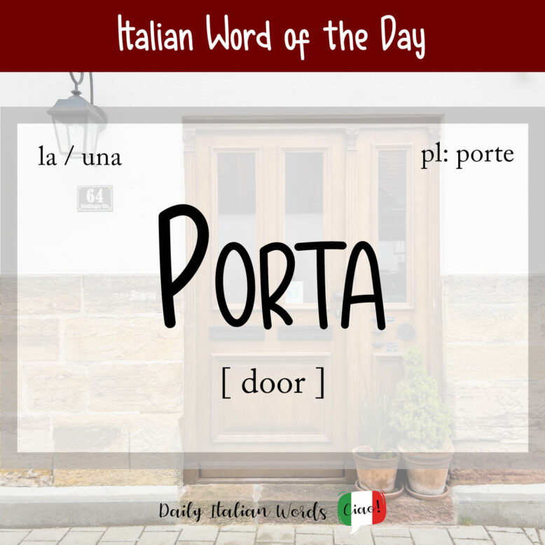 italian word for door