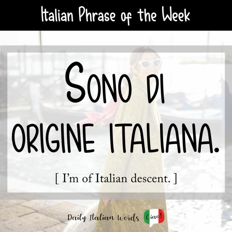 i am italian italian