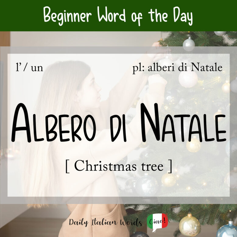 italian word for christmas tree