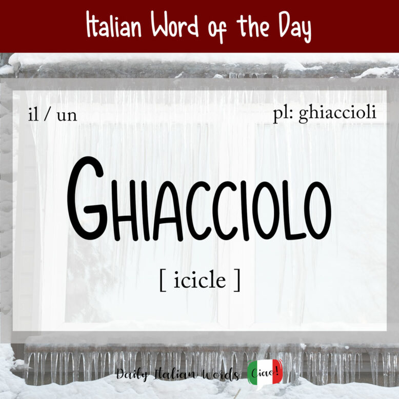 italian word for icicle