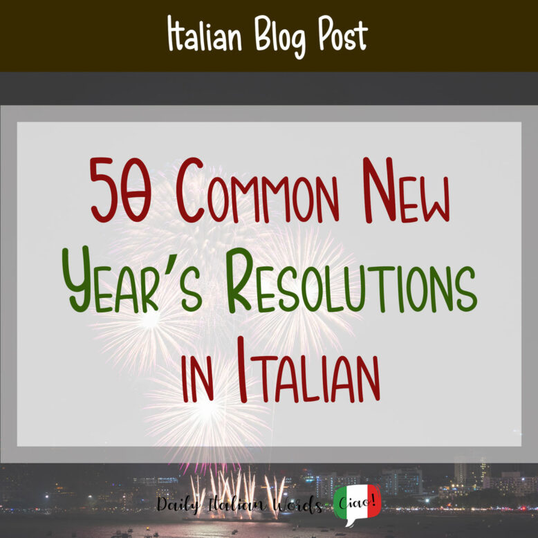 common new year's resolutions in italian