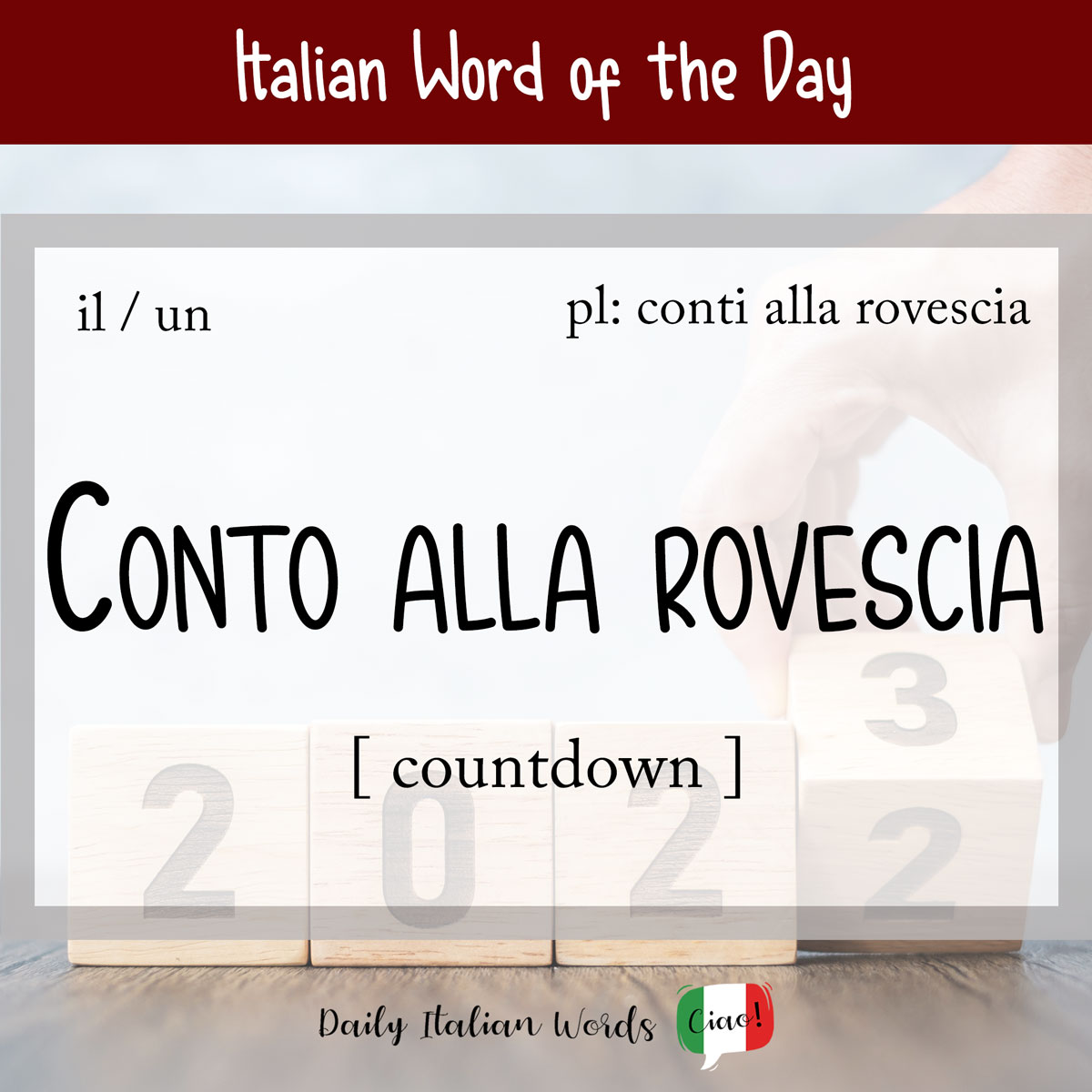 Italian Word of the Day Countdown Story Telling Co
