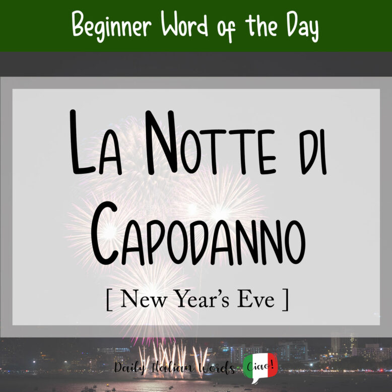 how to say new years eve in italian