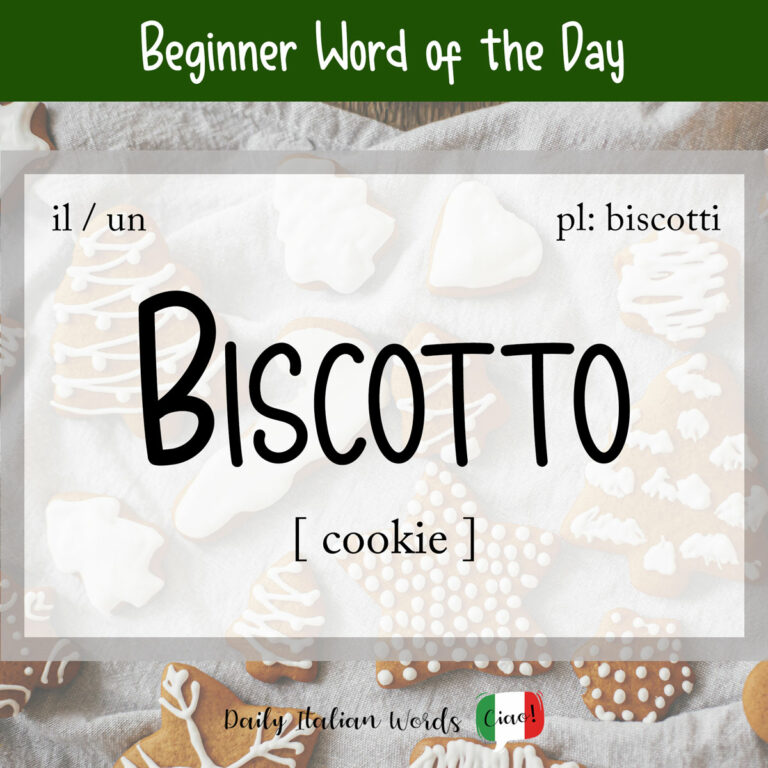 How To Say Cookie In Italian