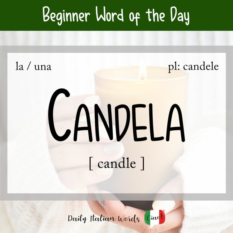 italian word for candle