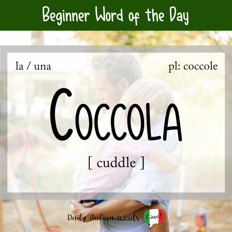 italian word for cuddle