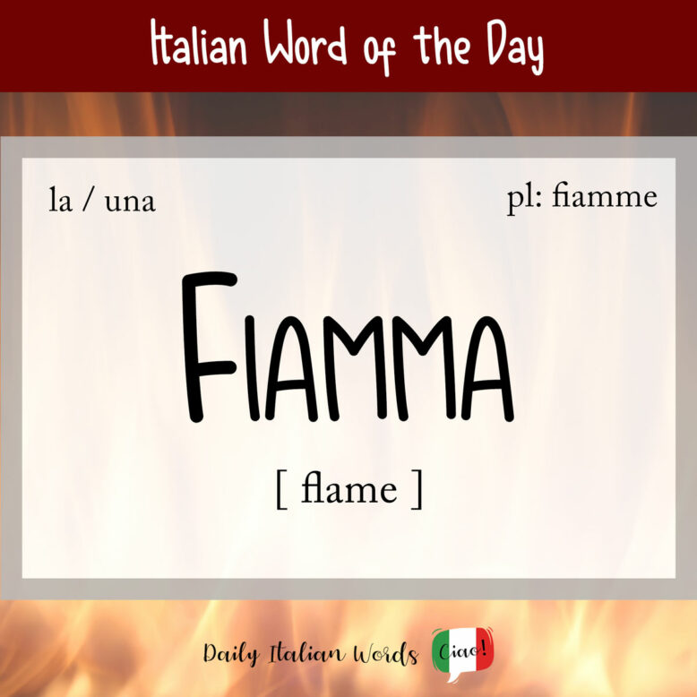 italian word for flame