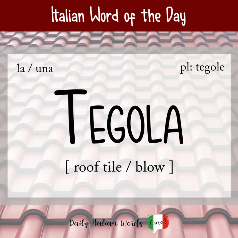 roof tile in italian