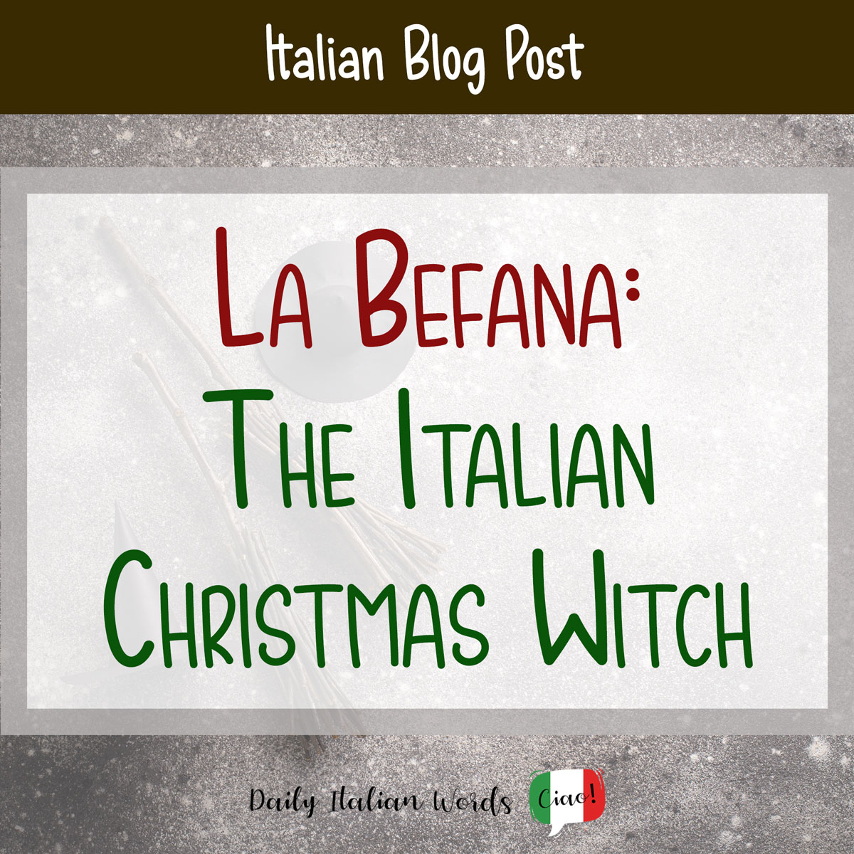 Befana Doll KINDER - Italian Christmas - Christmas Sweet Witch