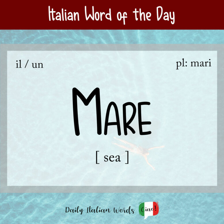 italian word for sea
