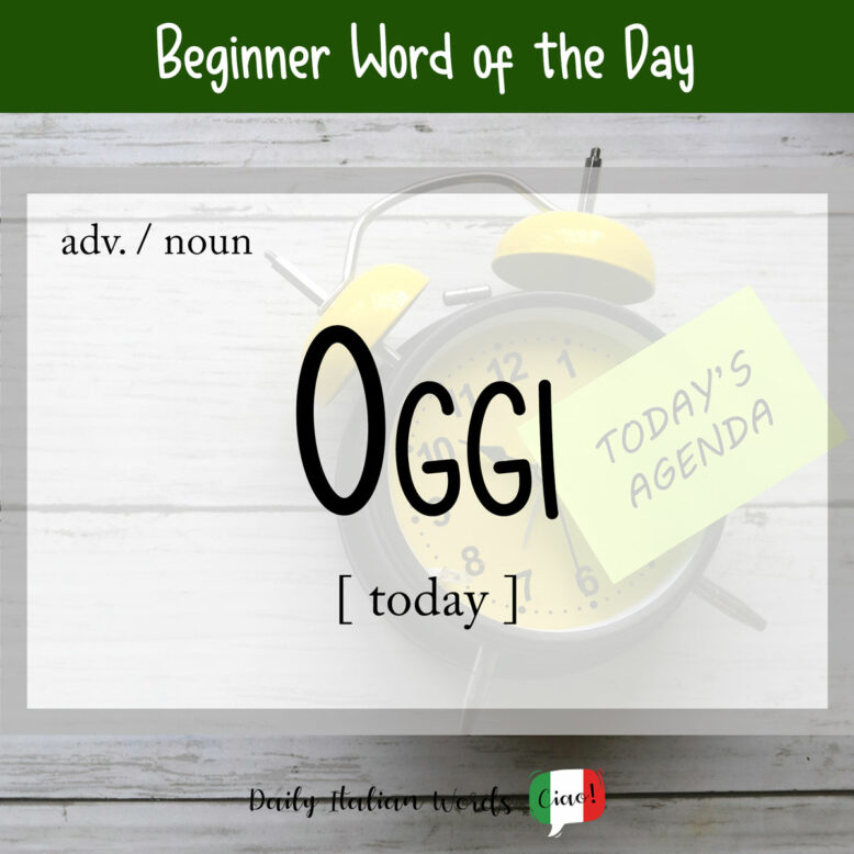 italian word for today