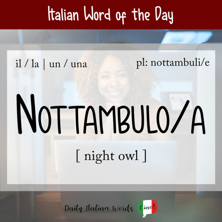 italian word for night owl