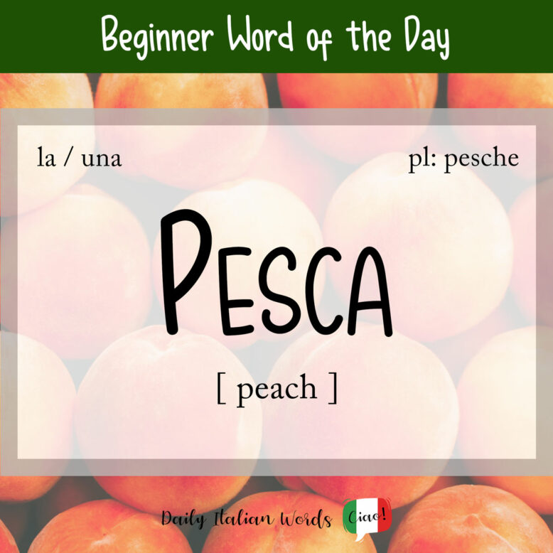 italian word for peach