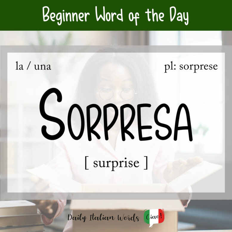 italian word for surprise