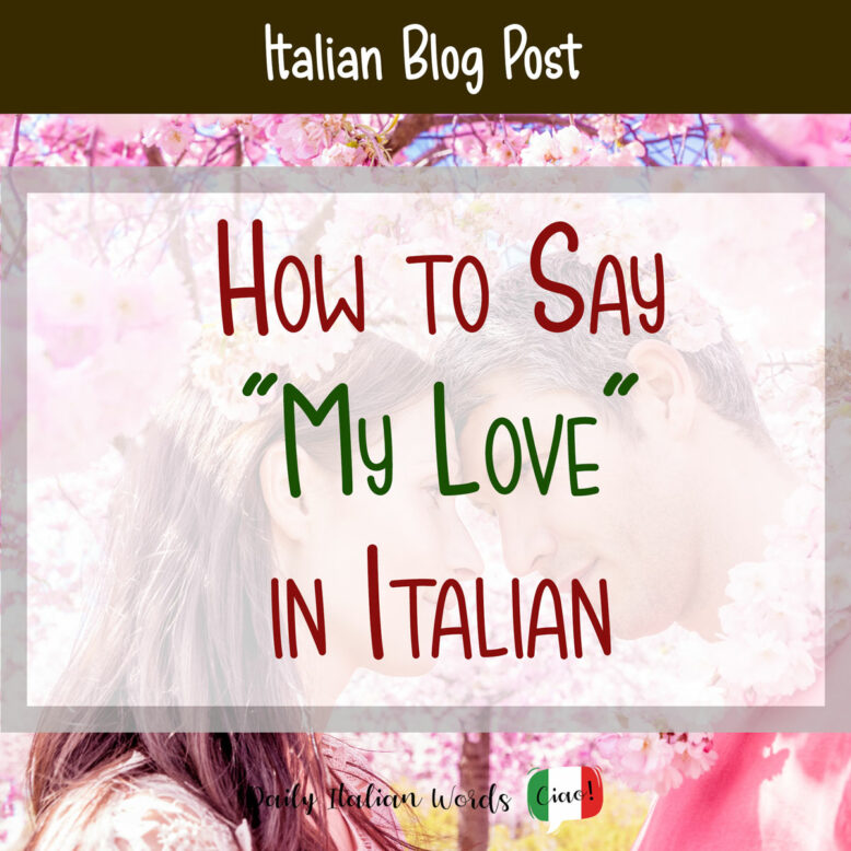 how to say my love in italian
