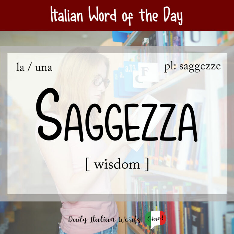 italian word for wisdom