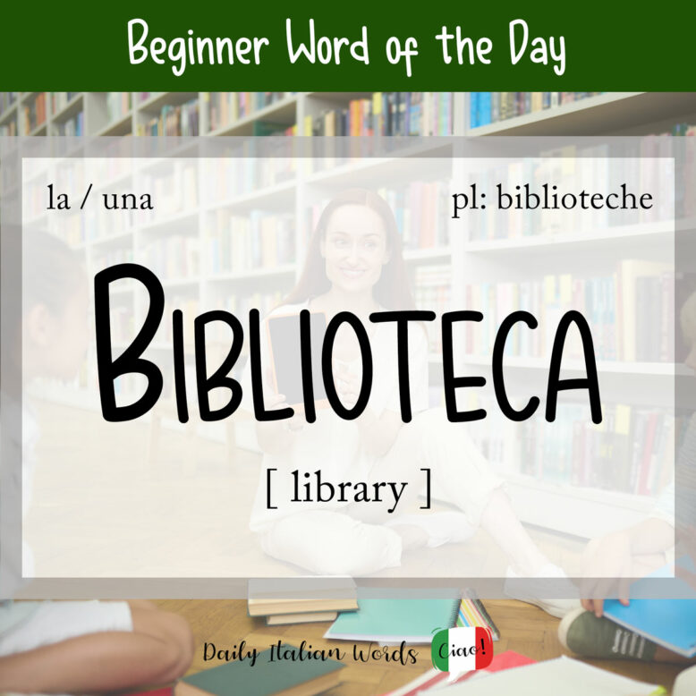 italian word for library