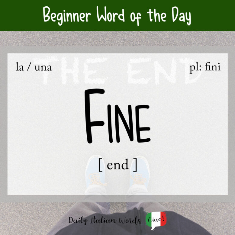 italian word for end