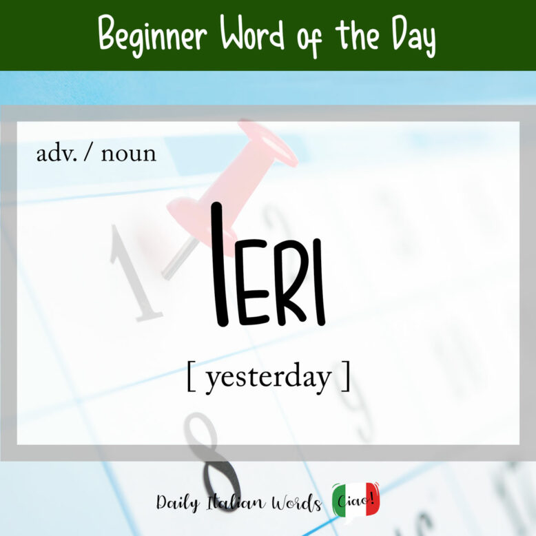 italian word for yesterday