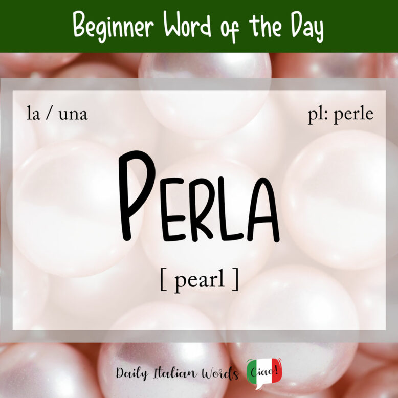 italian word for pearl