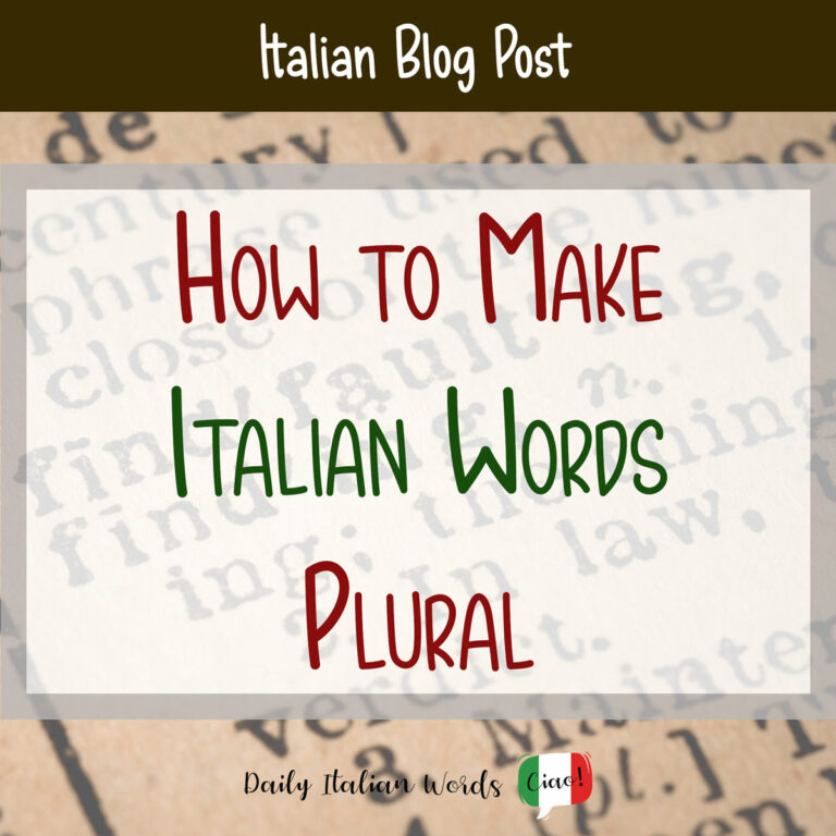 how-to-make-italian-words-plural-daily-italian-words