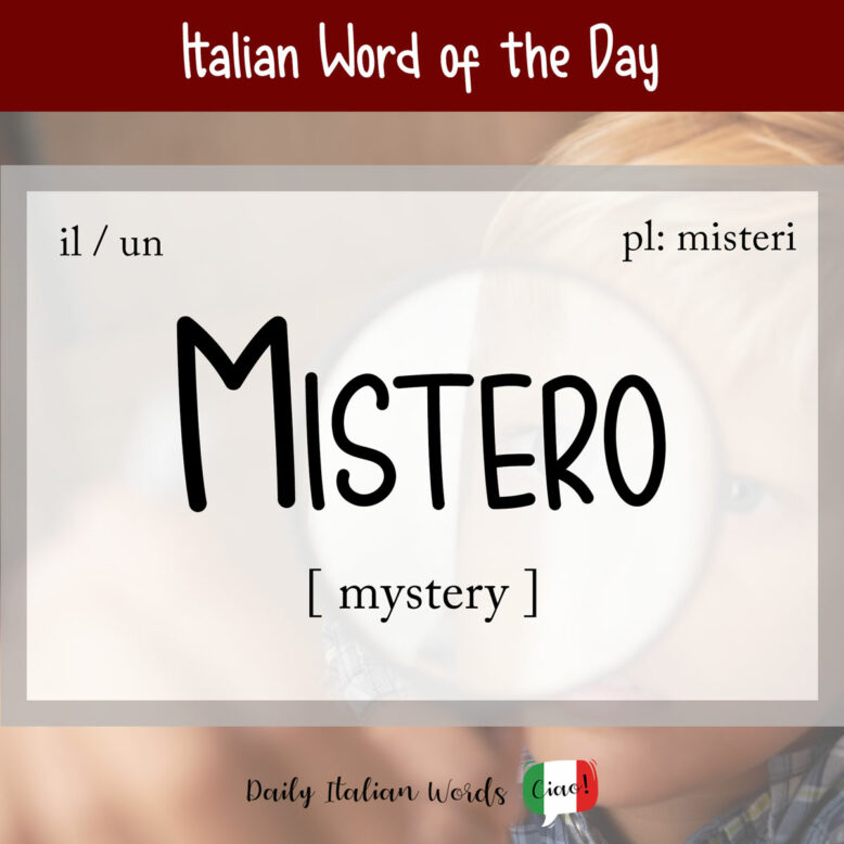italian word for mystery