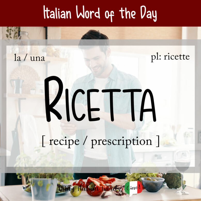 Italian word for recipe