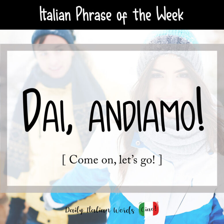 italian phrase dai andiamo